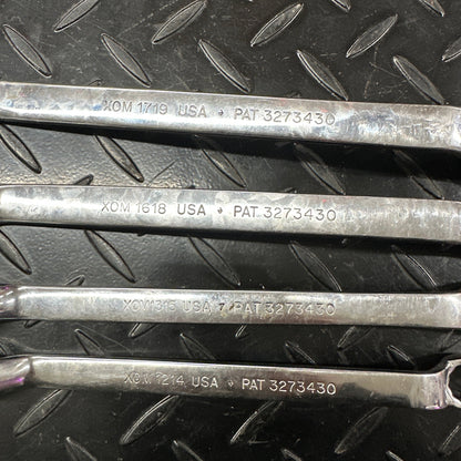 Snap-On Metric Deep Offset Double Box End Wrench Set 4pc 12-19mm XOM Underline