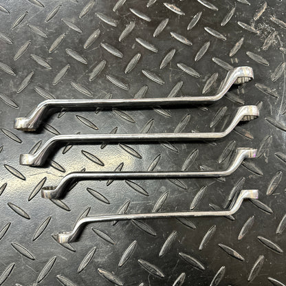 Snap-On Metric Deep Offset Double Box End Wrench Set 4pc 12-19mm XOM Underline