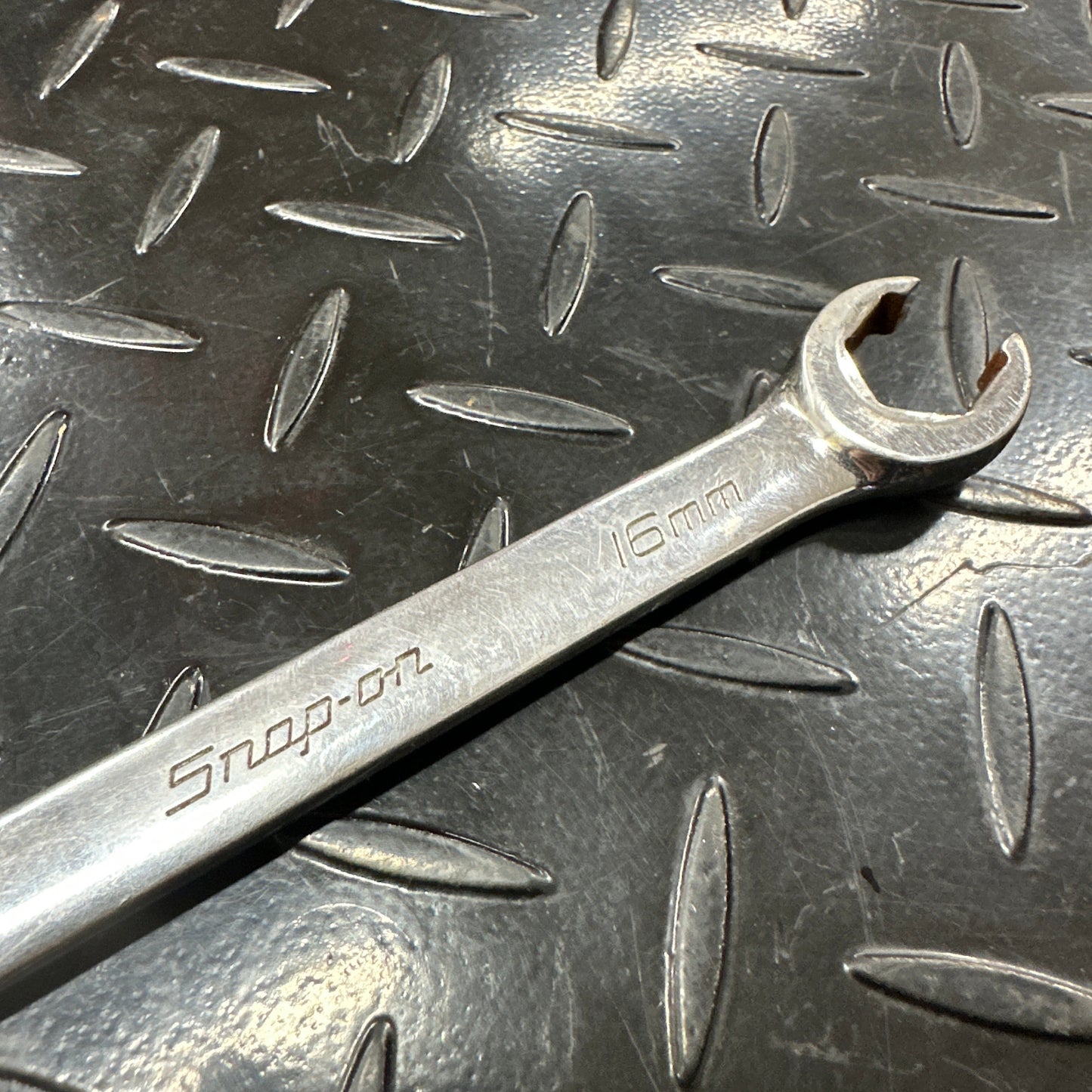 Snap-On Metric Flare Nut Combination Wrench 16MM RXSM16 Vintage 90s