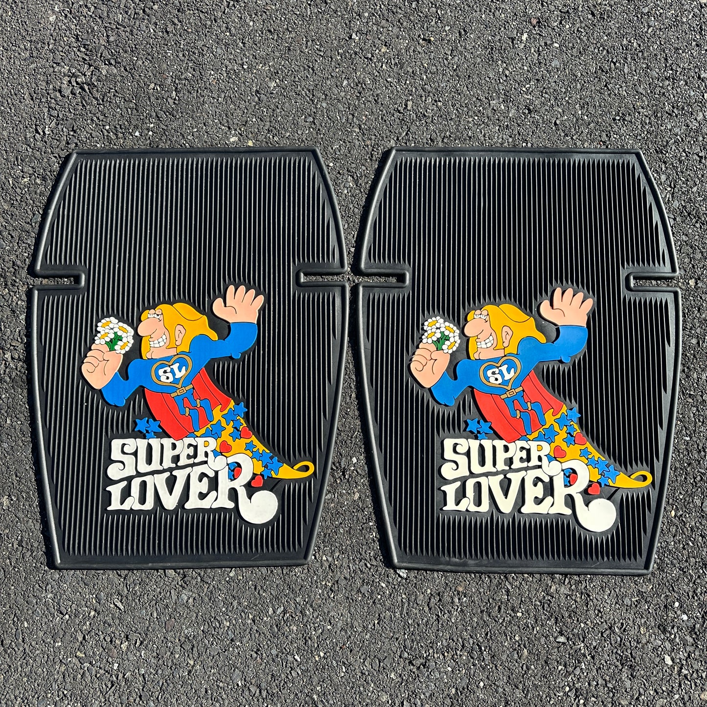 NOS Super Lover Floor Mats Large - Plasticolor 24x18