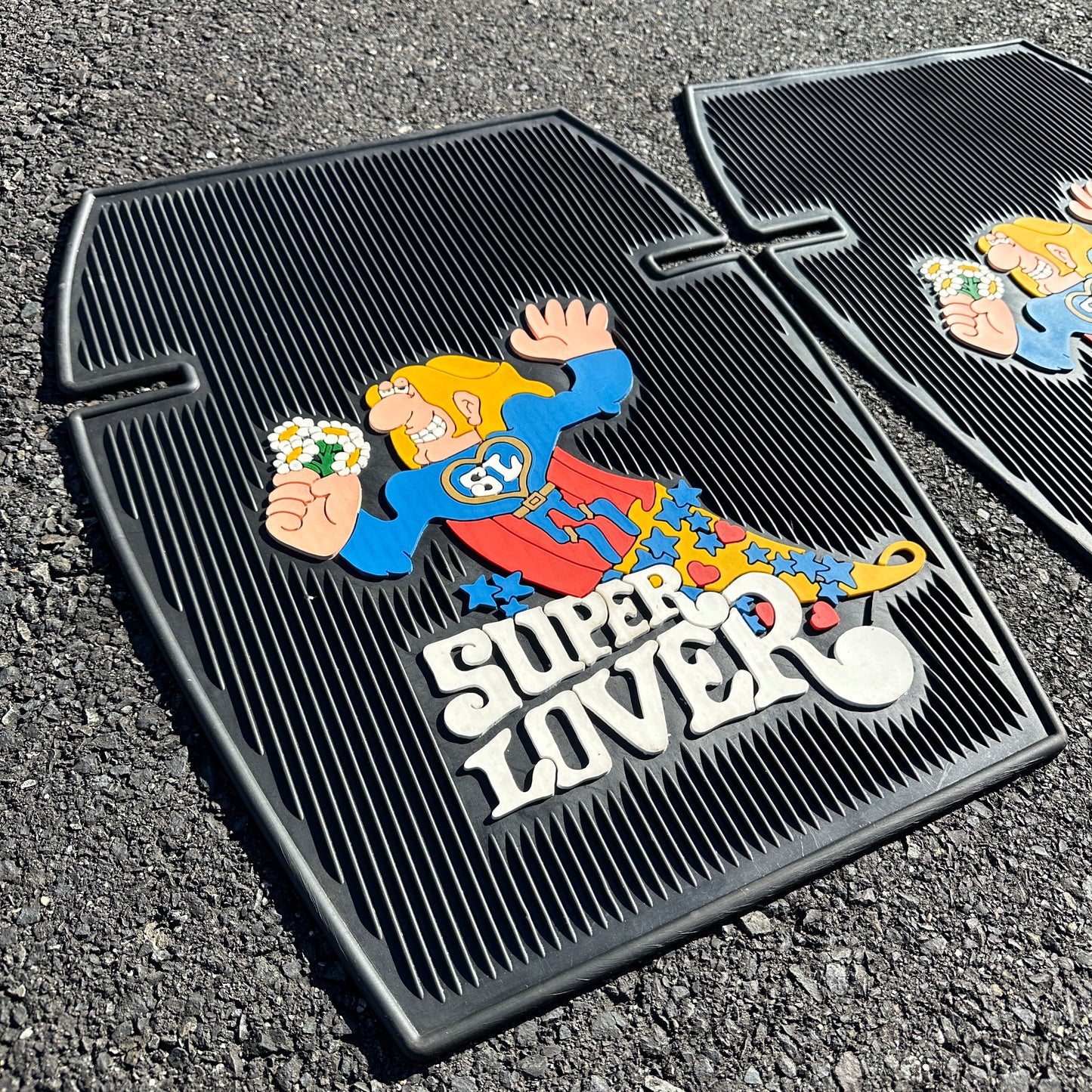 NOS Super Lover Floor Mats Large - Plasticolor 24x18