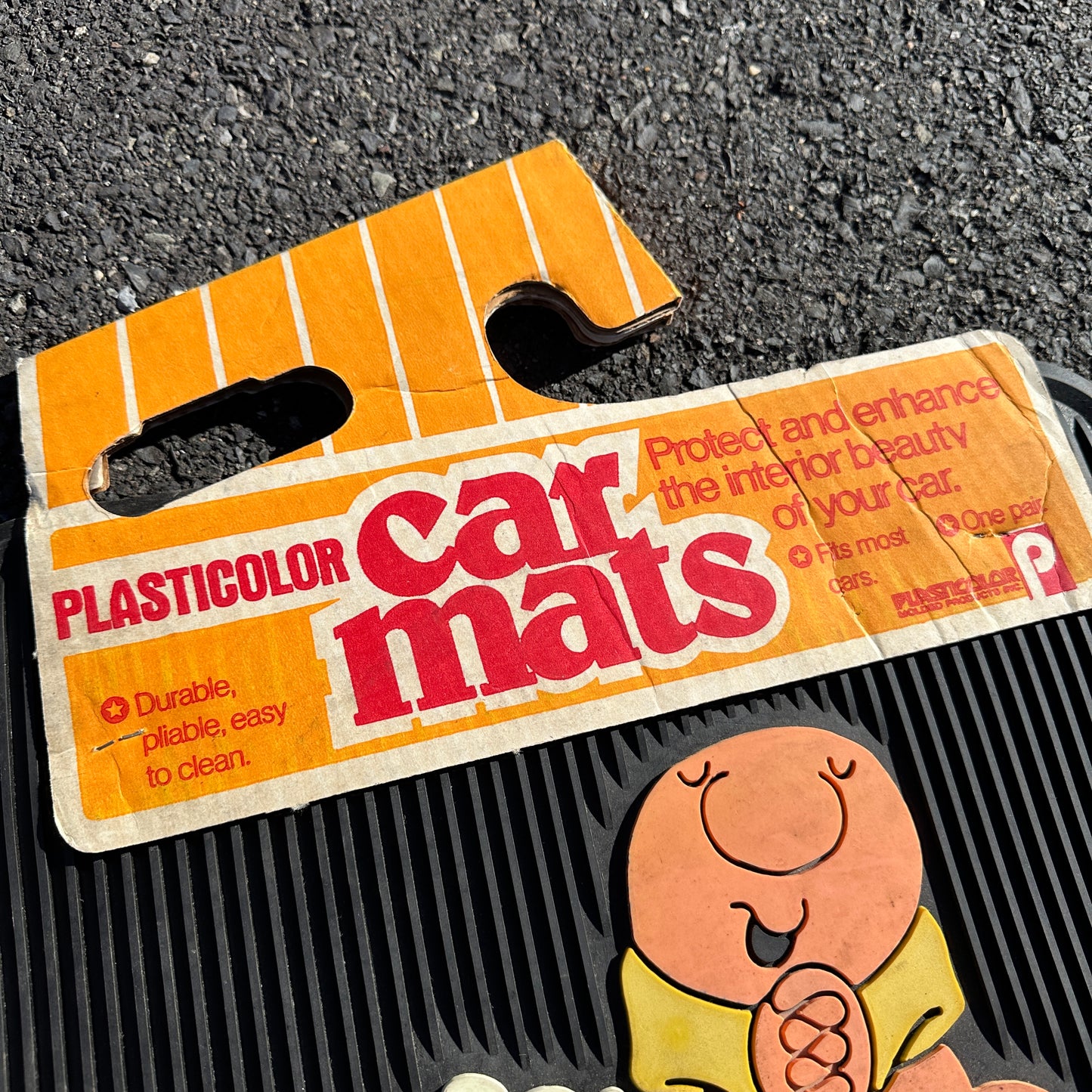 NOS Ziggy Floor Mats Mini- Plasticolor 15x14