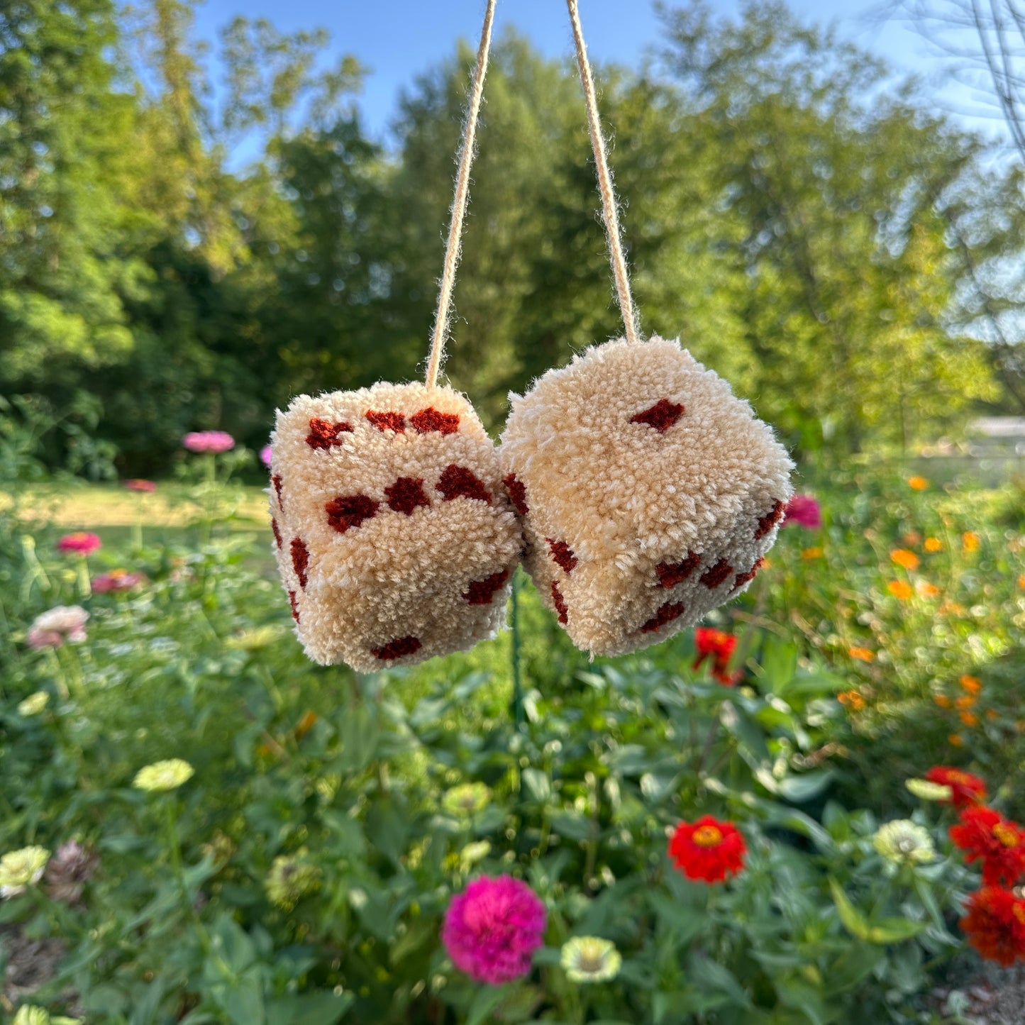 Fuzzy Dice - Handmade by Hevy