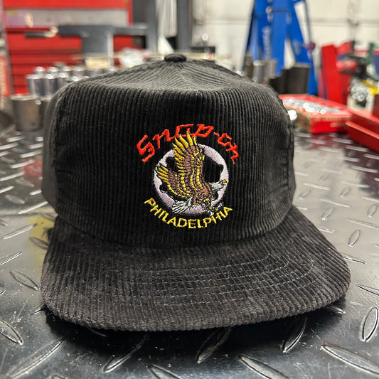 Vintage Snap-On Philadelphia Black Corduroy Hat