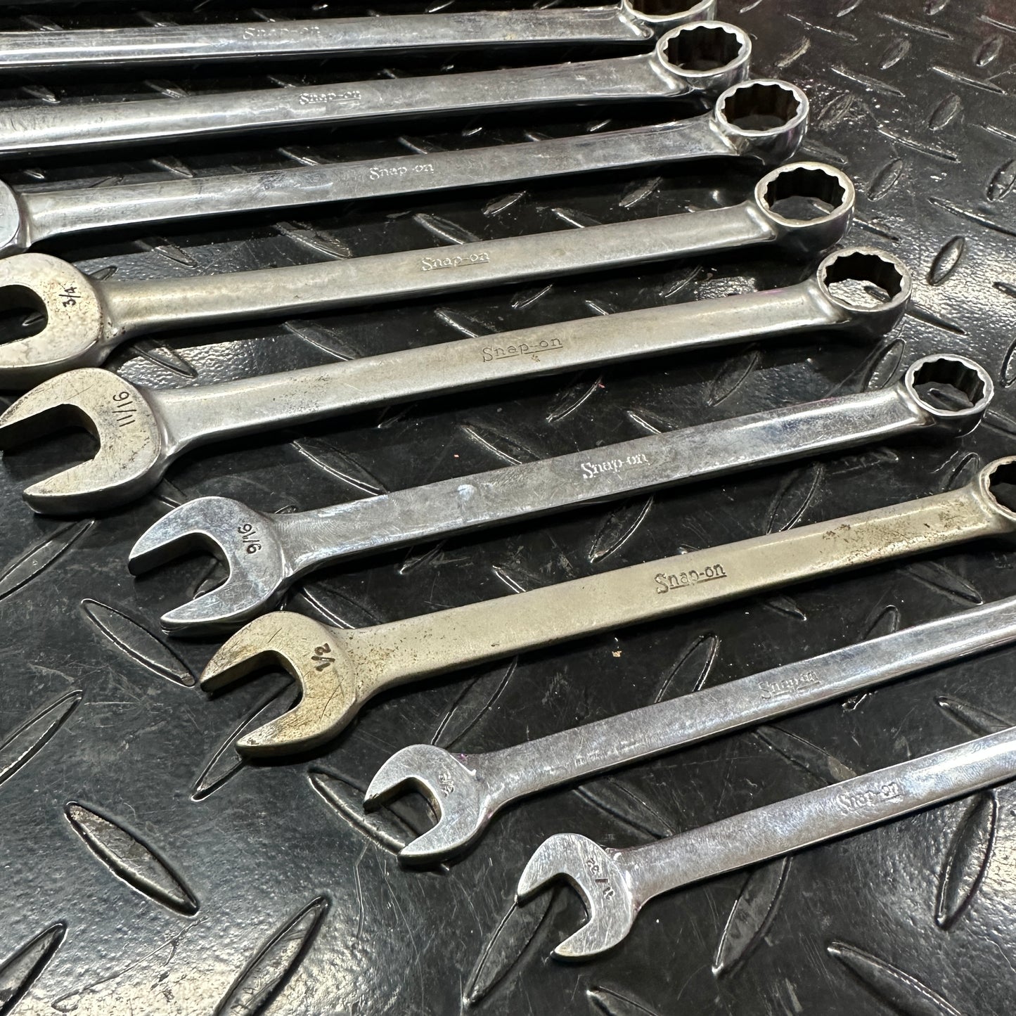 Snap-On SAE Combo Wrench Set 10pc 11/32 - 1" OEX Vintage 1980s Underline