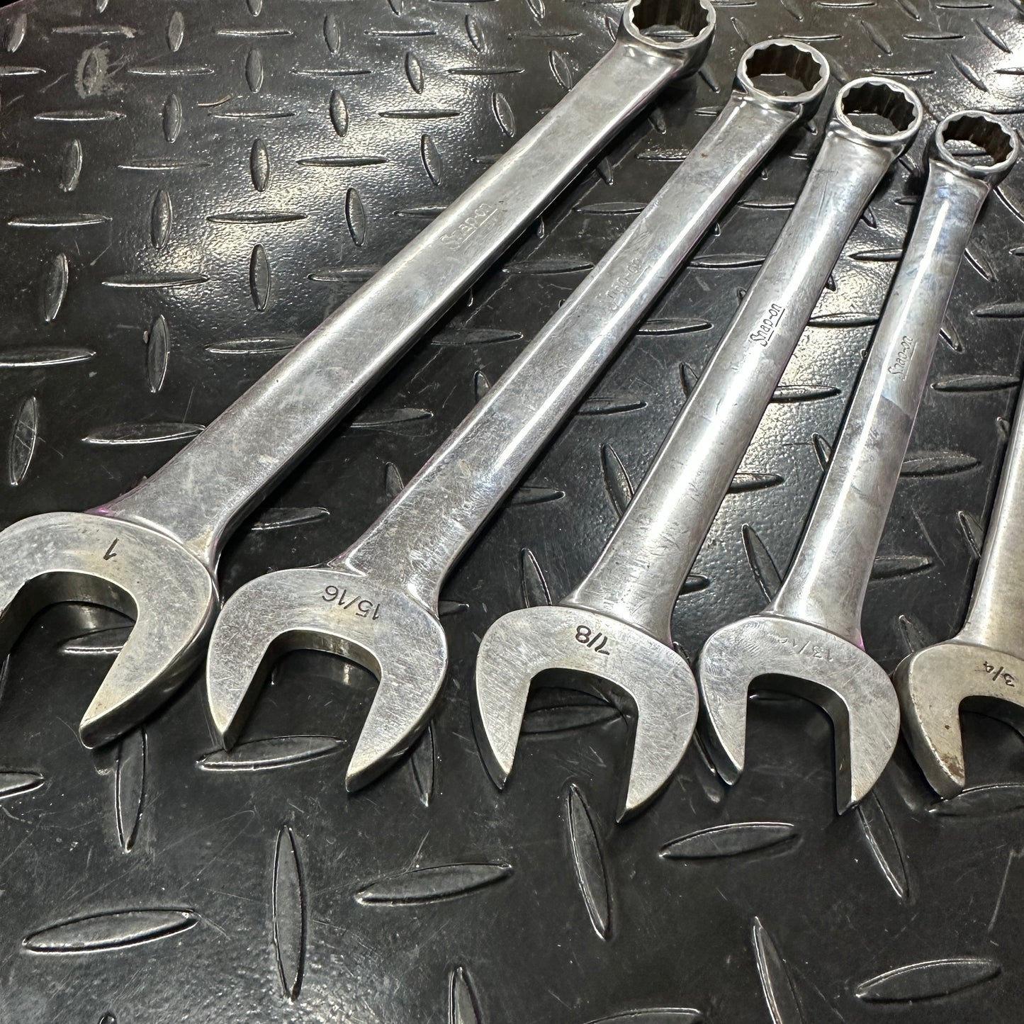 Snap-On SAE Combo Wrench Set 10pc 11/32 - 1" OEX Vintage 1980s Underline