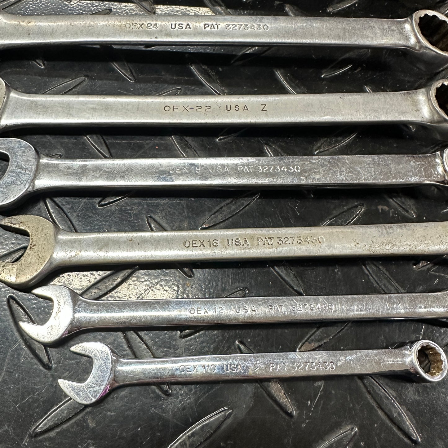 Snap-On SAE Combo Wrench Set 10pc 11/32 - 1" OEX Vintage 1980s Underline