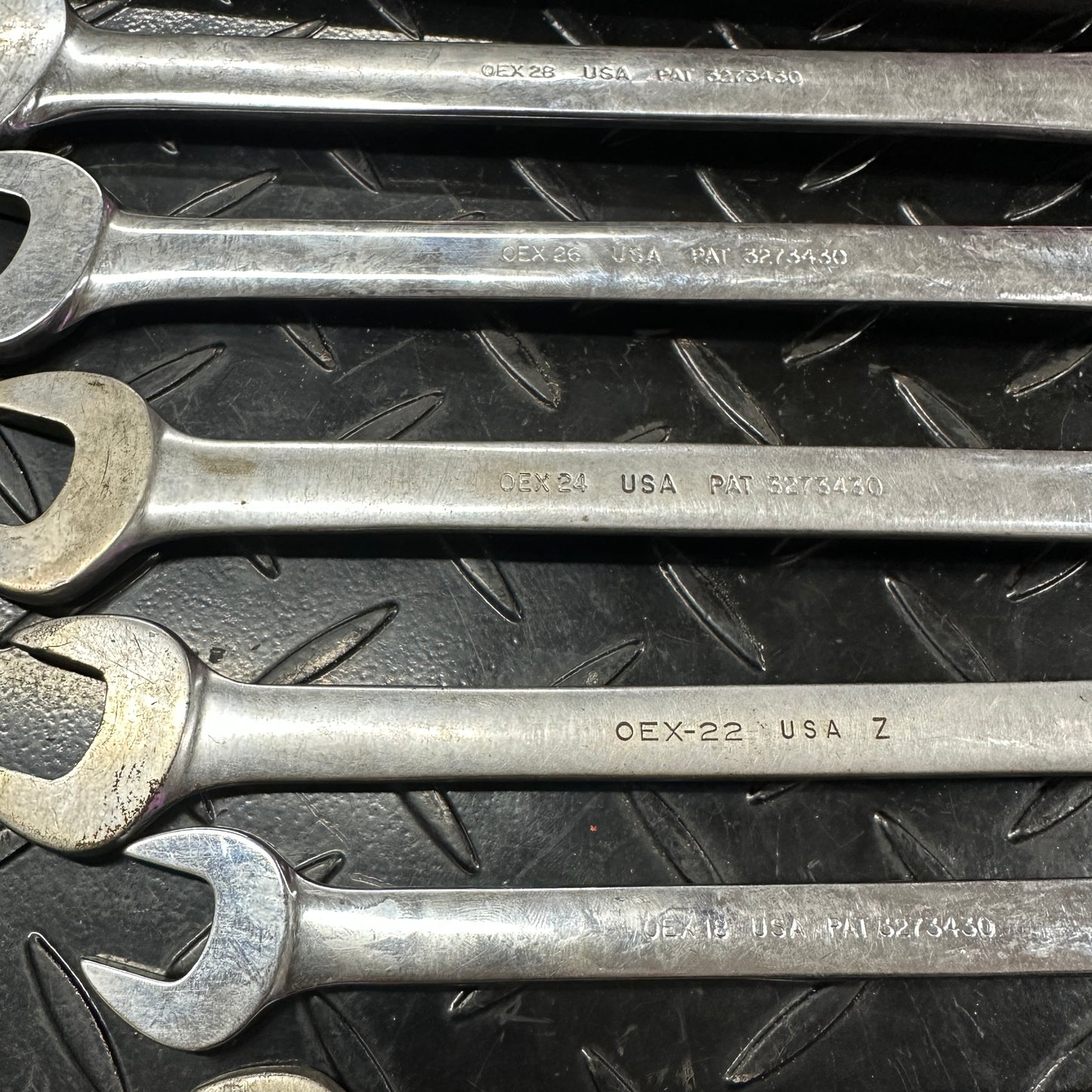 Snap-On SAE Combo Wrench Set 10pc 11/32 - 1" OEX Vintage 1980s Underline