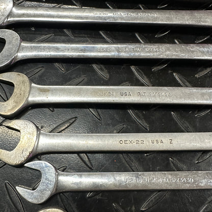 Snap-On SAE Combo Wrench Set 10pc 11/32 - 1" OEX Vintage 1980s Underline