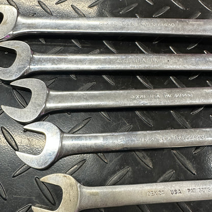 Snap-On SAE Combo Wrench Set 10pc 11/32 - 1" OEX Vintage 1980s Underline