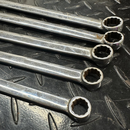 Snap-On SAE 5pc Long Combo Wrench Set 1/2 - 3/4" OEXL Extended Length Underline