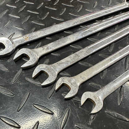 Snap-On SAE 5pc Long Combo Wrench Set 1/2 - 3/4" OEXL Extended Length Underline