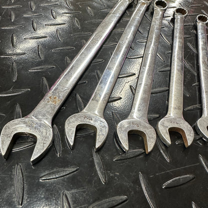 Snap-On SAE 5pc Long Combo Wrench Set 1/2 - 3/4" OEXL Extended Length Underline