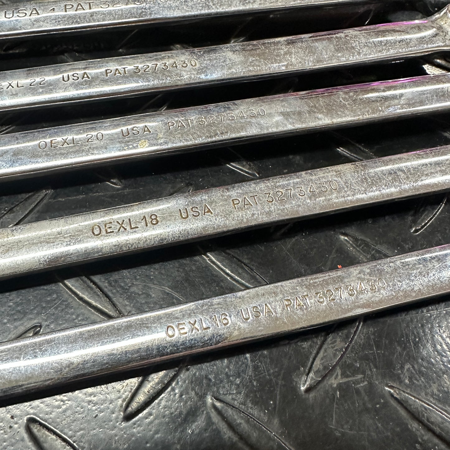 Snap-On SAE 5pc Long Combo Wrench Set 1/2 - 3/4" OEXL Extended Length Underline
