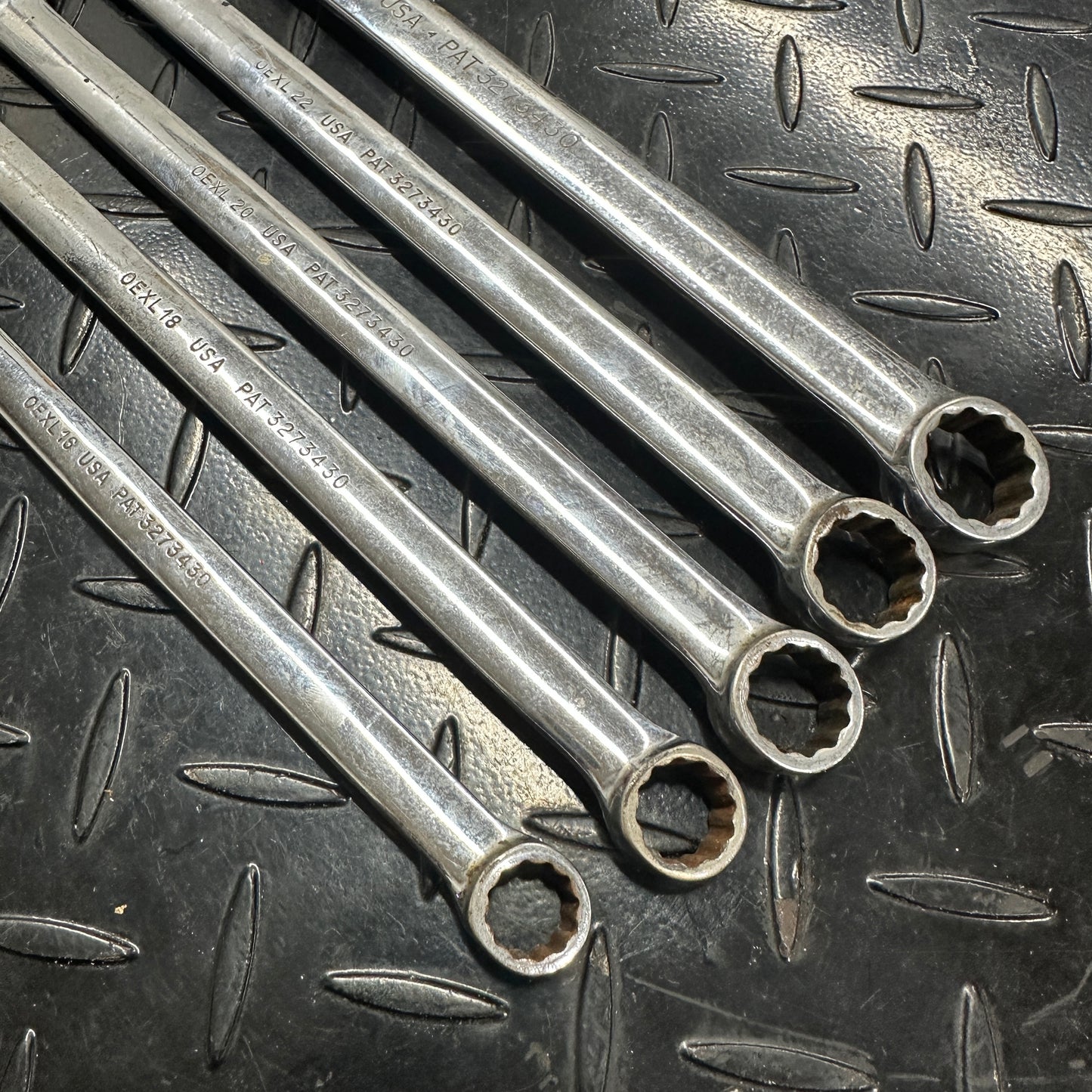 Snap-On SAE 5pc Long Combo Wrench Set 1/2 - 3/4" OEXL Extended Length Underline