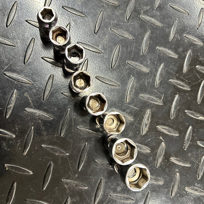 Snap-on Metric Flex Swivel 6pt Socket 8pc Set 10mm-18mm FSUM 3/8 Drive