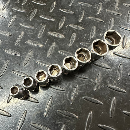 Snap-on 3/8 Drive SAE 6pt Flex Swivel Head 8pc Socket Set 5/16"-3/4" Underline