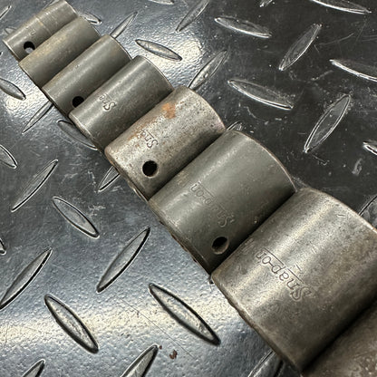 Snap-on 1/2 Drive SAE 6pt Impact Socket 12pc set 1/2" to 1-1/4" 1980s Underline