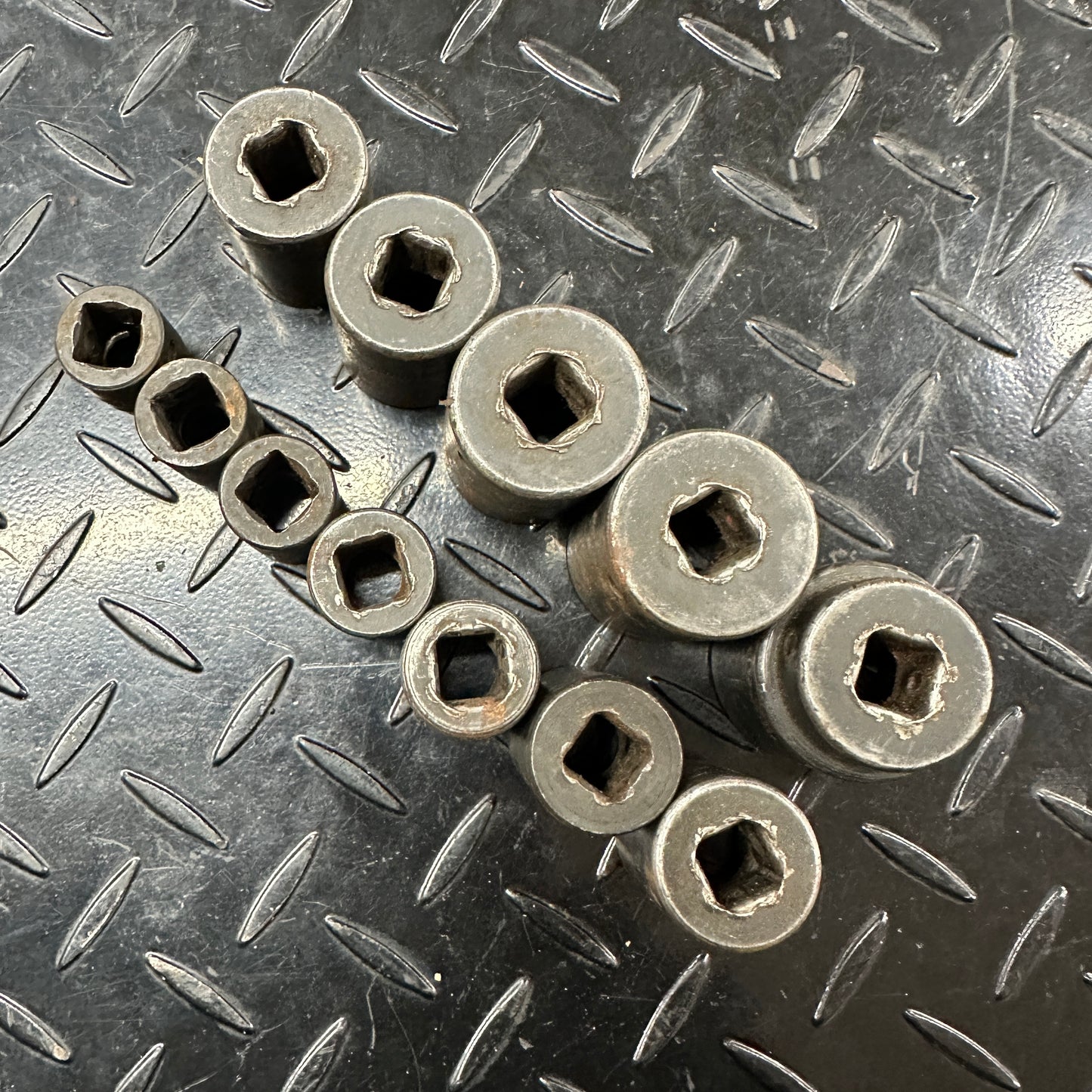 Snap-on 1/2 Drive SAE 6pt Impact Socket 12pc set 1/2" to 1-1/4" 1980s Underline