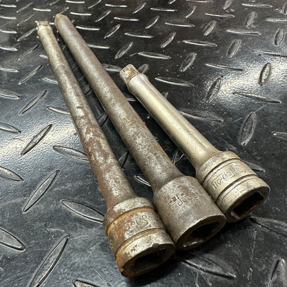 Snap-on 3pc 1/2" Drive Socket Extension Early Old Logo S-12-E SX-5 SX-10