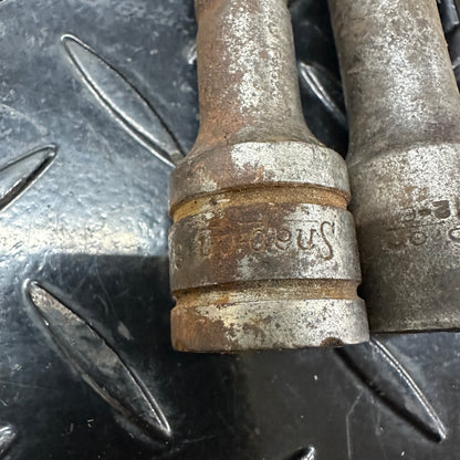 Snap-on 3pc 1/2" Drive Socket Extension Early Old Logo S-12-E SX-5 SX-10