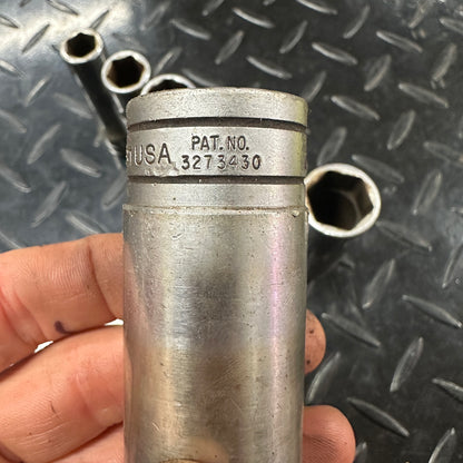 Snap-on 1/2 Drive SAE 6pt Deep Socket 7pc set TS 1/2"-7/8" 1980s Underline