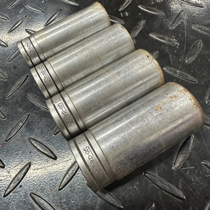 Snap-on 1/2 Drive SAE 12pt Deep Socket 4pc set S- 5/16" 1" 1-1/16" 1-1/8"