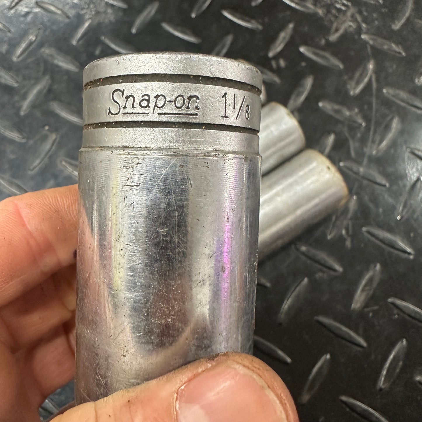 Snap-on 1/2 Drive SAE 12pt Deep Socket 4pc set S- 5/16" 1" 1-1/16" 1-1/8"