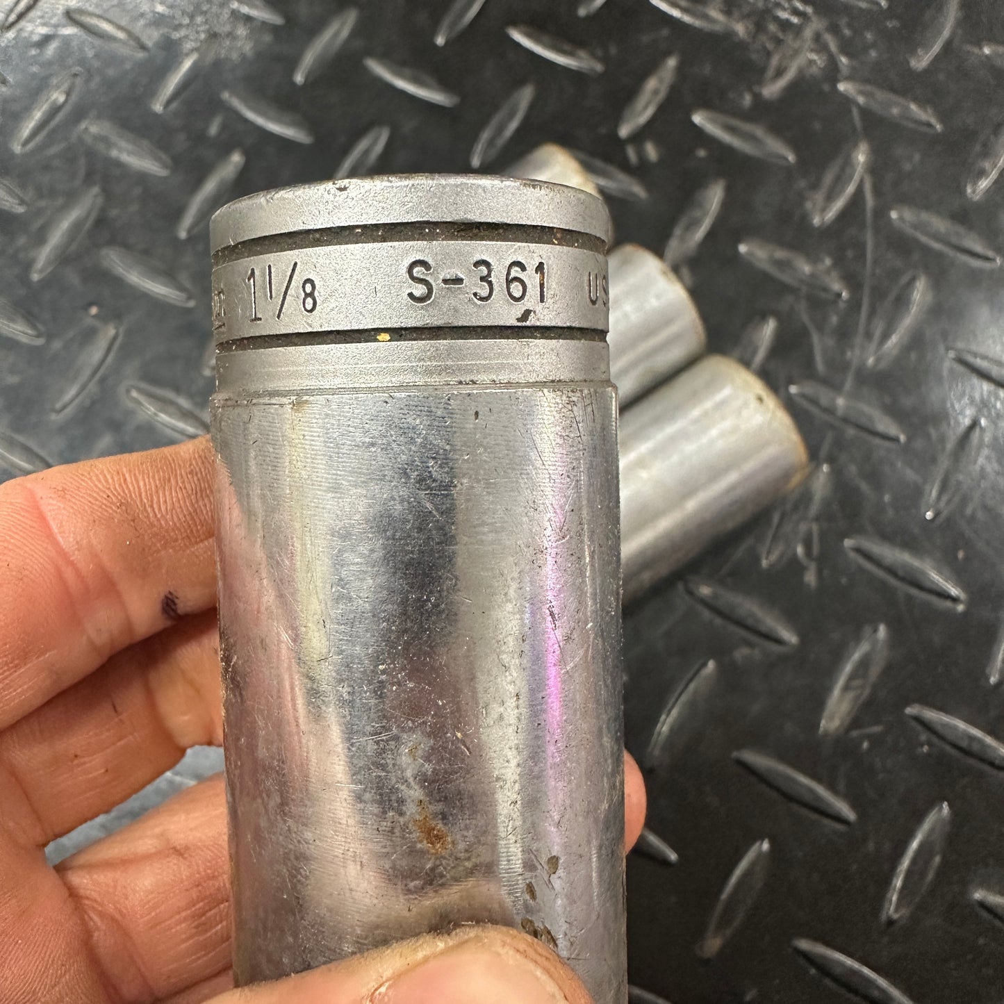 Snap-on 1/2 Drive SAE 12pt Deep Socket 4pc set S- 5/16" 1" 1-1/16" 1-1/8"