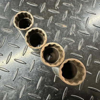 Snap-on 1/2 Drive SAE 12pt Deep Socket 4pc set S- 5/16" 1" 1-1/16" 1-1/8"