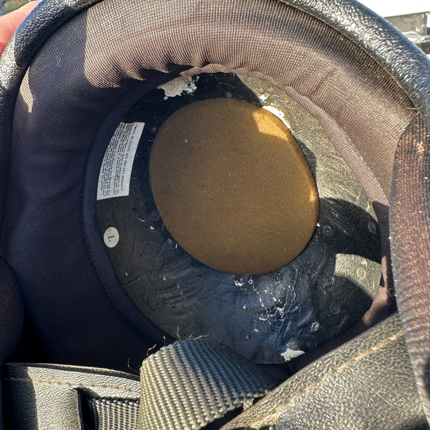 Gold metalflake 3/4 Helmet