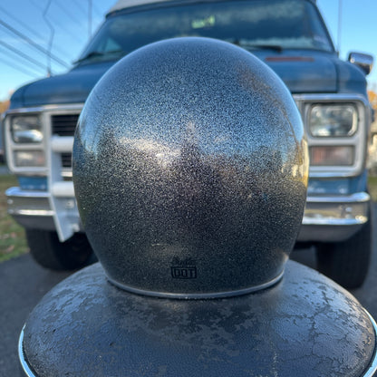 NOS Indie metalflake 3/4 Helmet silver
