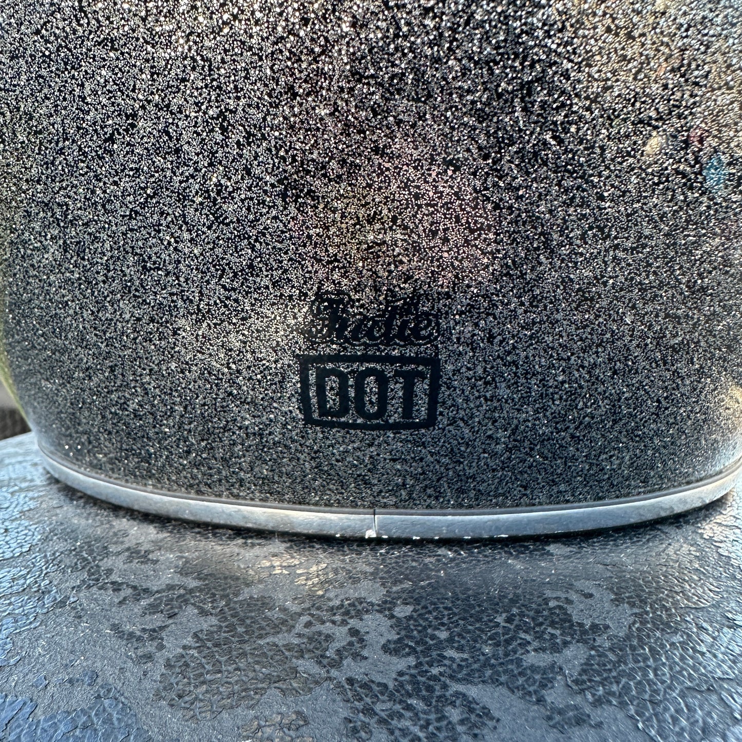 NOS Indie metalflake 3/4 Helmet silver