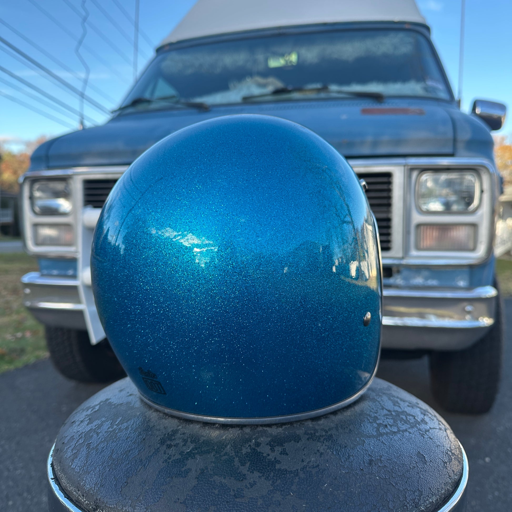 Indie metalflake 3/4 Helmet blue Indie metalflake 3/4 Helmet blue