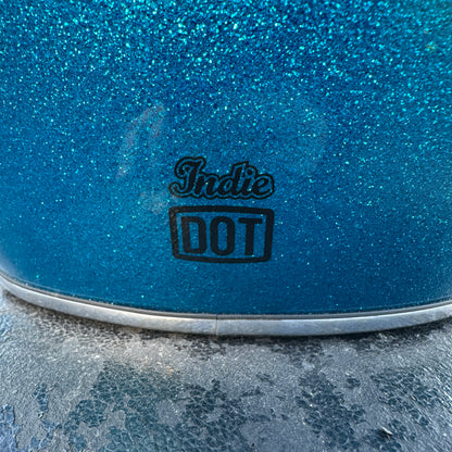 Indie metalflake 3/4 Helmet blue