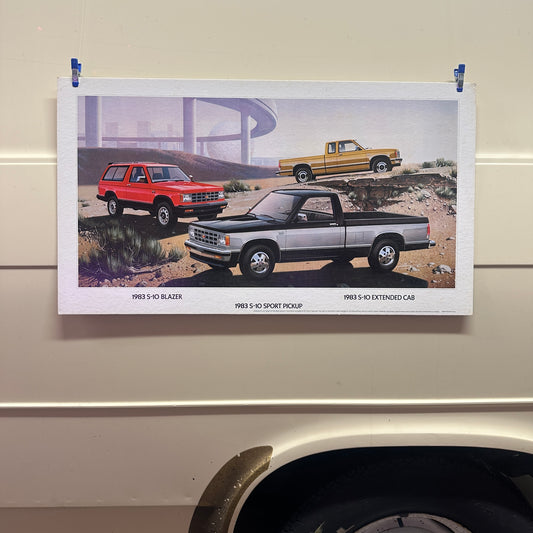 1983 S10 Blazer/Sport Pickup/Extended Cab  - Original GM Dealership Poster