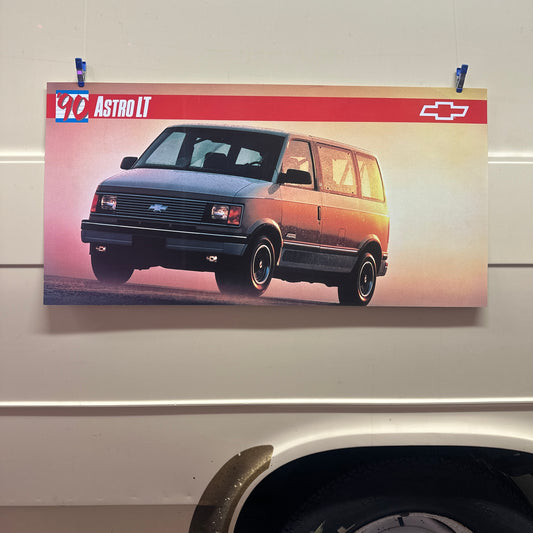 1990 Astro Van LT  - Original GM Dealership Poster