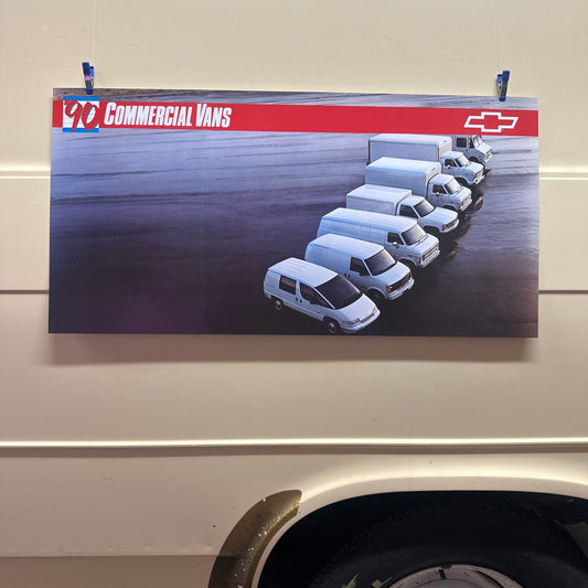 1990 Commercial Vans  - Original GM Dealership Poster