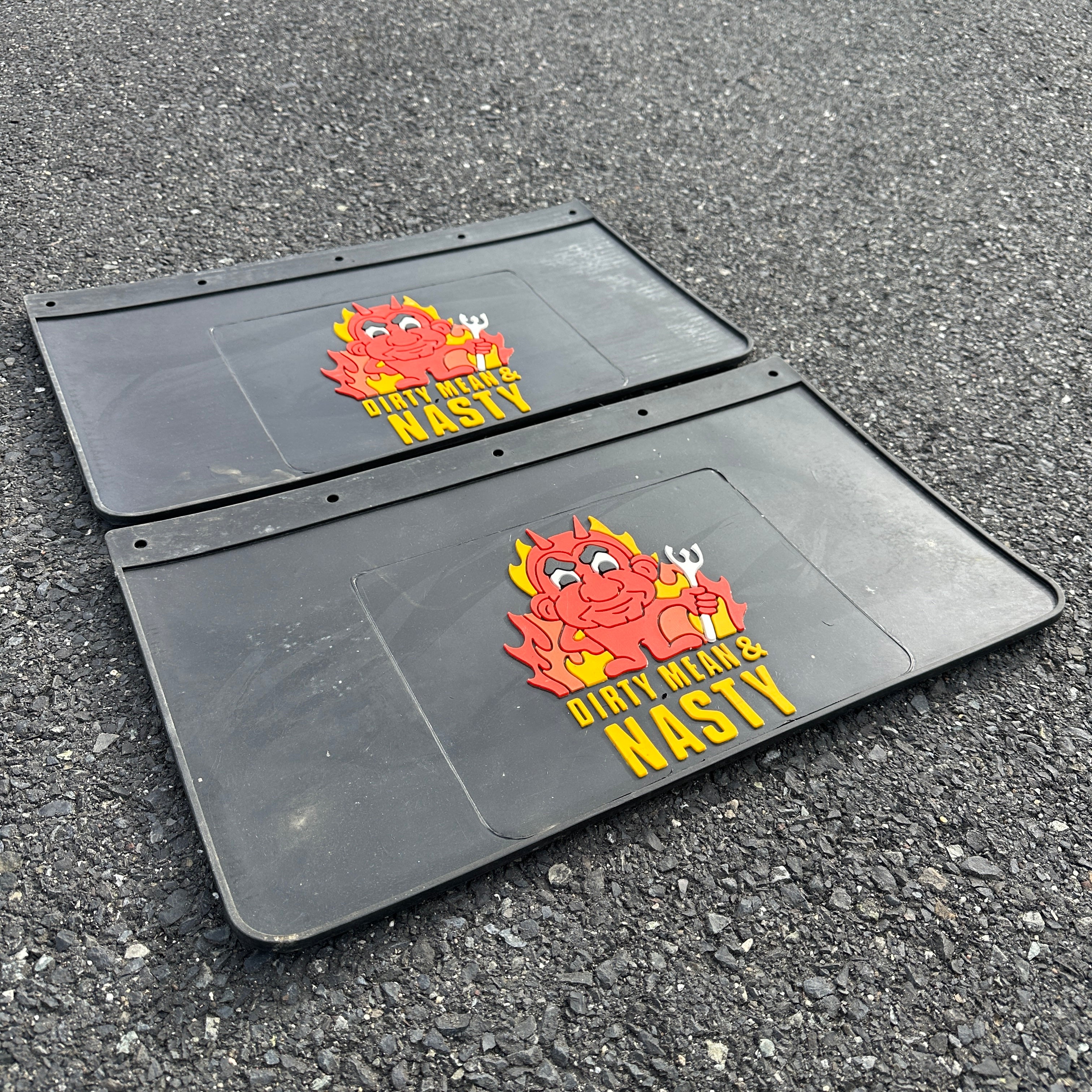 NOS Dirty Mean & Nasty Plasticolor Dually Mud Flaps – Hevy Hauling