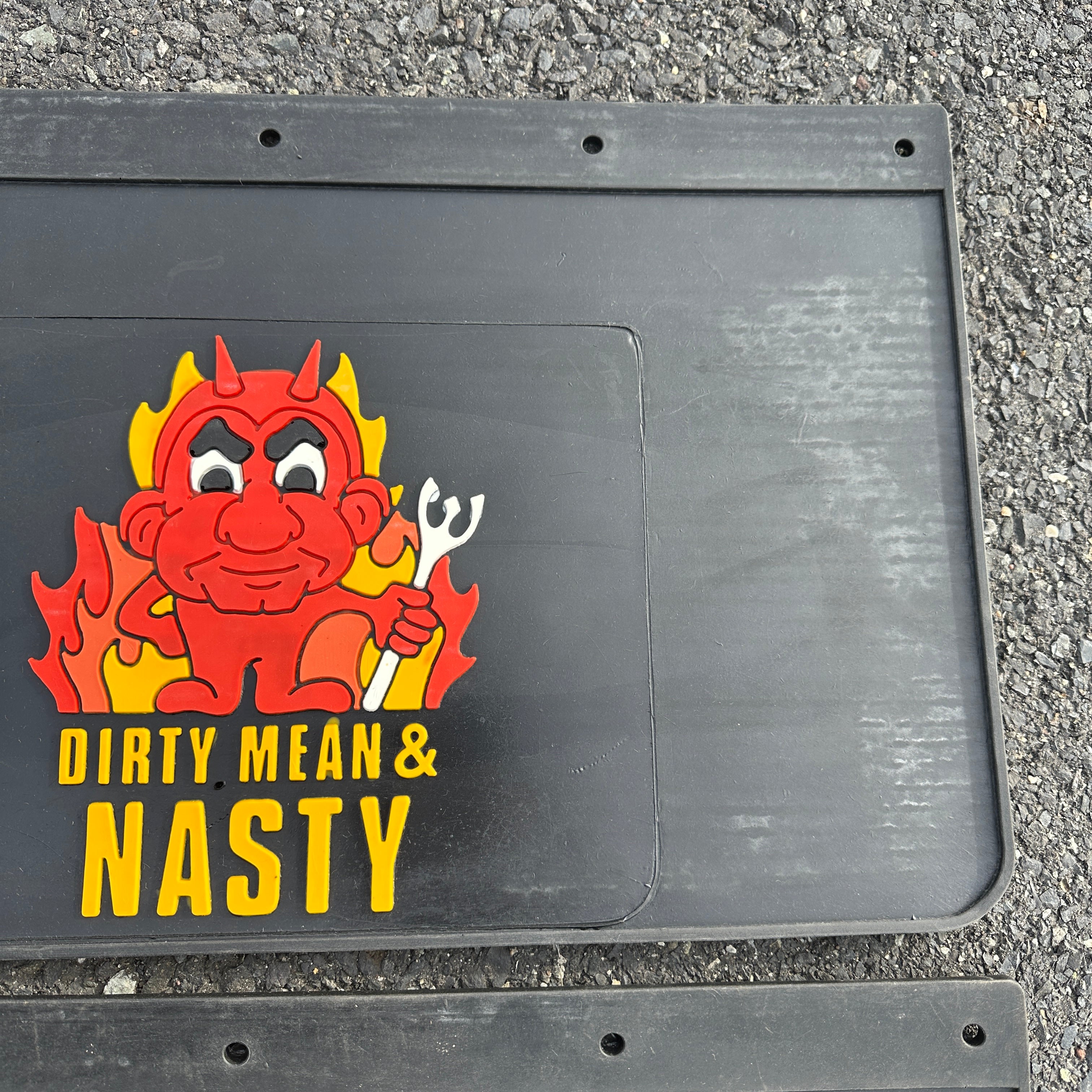 NOS Dirty Mean & Nasty Plasticolor Dually Mud Flaps – Hevy Hauling
