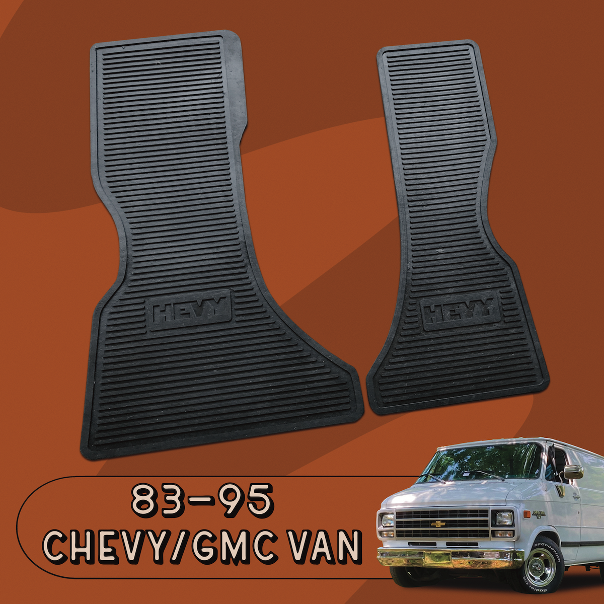 83-96 Chevy/GMC GVan Floor Mats - Hevy BigRig Beef