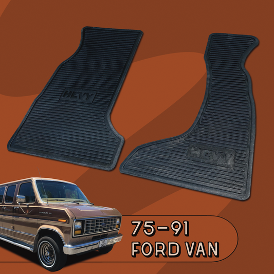 75-91 Ford Van Floor Mats - Hevy BigRig Beef
