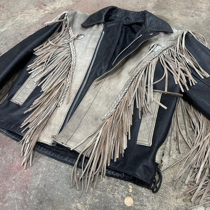 Vintage Fringe Leather Jacket