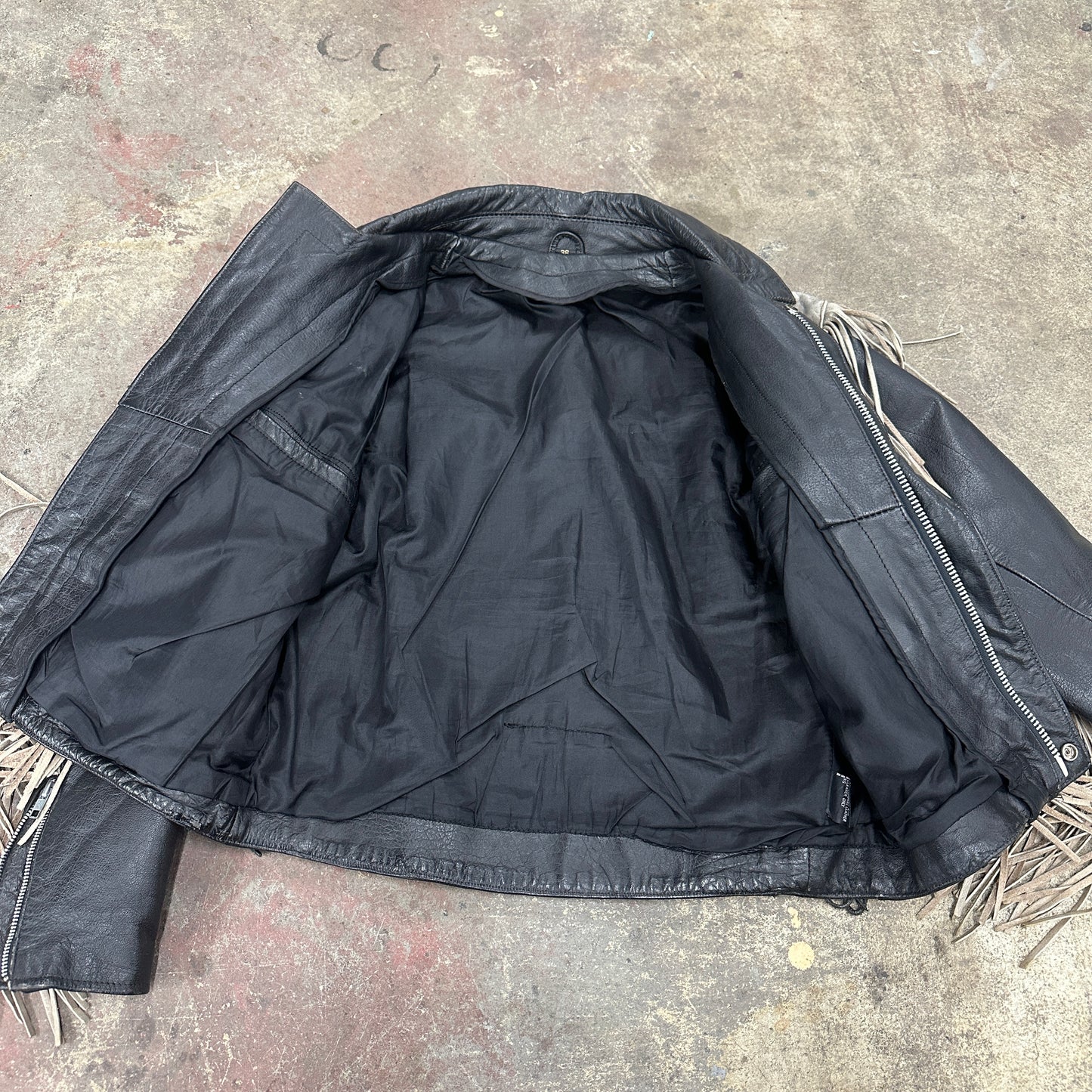 Vintage Fringe Leather Jacket