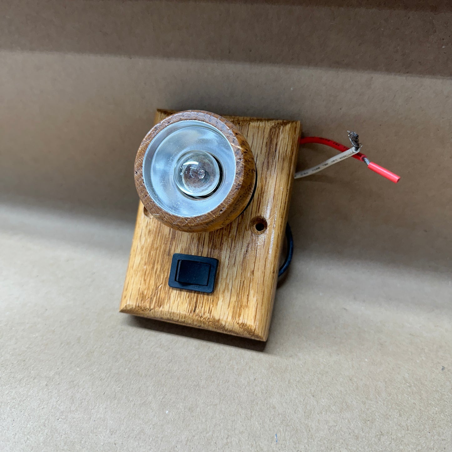 NOS Med. Oak Swivel Interior Light