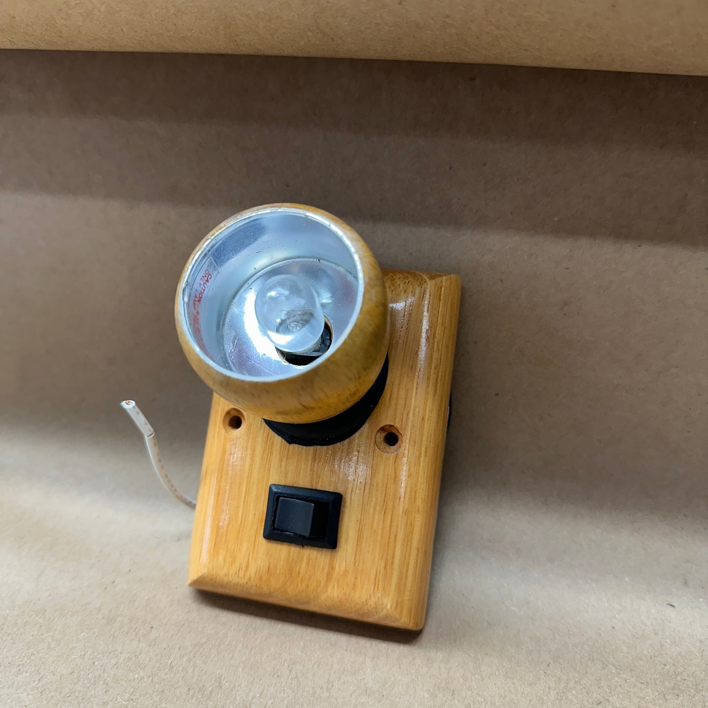 NOS Oak Swivel Interior Light
