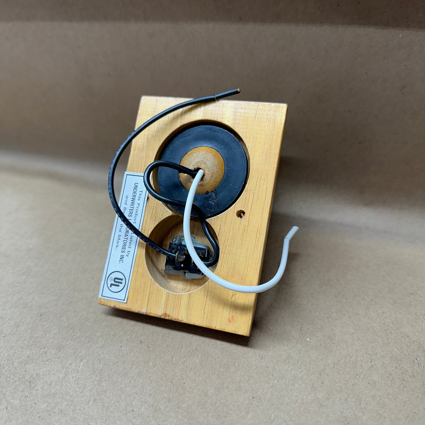 NOS Oak Swivel Interior Light