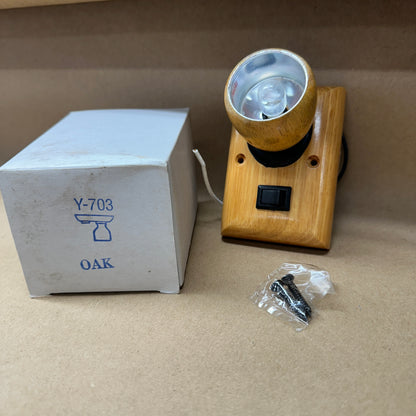 NOS Oak Swivel Interior Light
