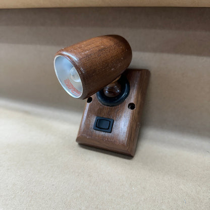 NOS Tall Dark Oak Swivel Interior Light