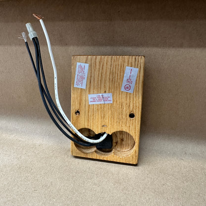 NOS Oak Interior Light with button